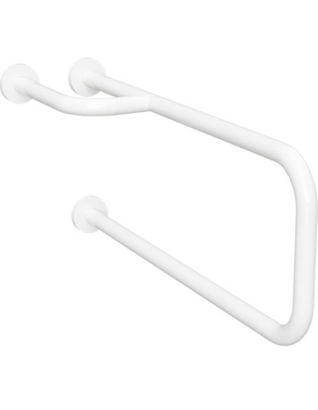 HELP: Grab bar with towel-holder, left, white with cover flange HELP: Grab bar with towel-holder, left, white with cover flange