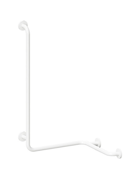 HELP: Shower grab bar with vertical support leftward, white, with cover HELP: Shower grab bar with vertical support leftward, white, with cover