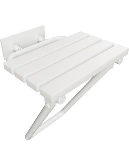 HELP: Reversible shower seat with butteress stand, white, with cover flange