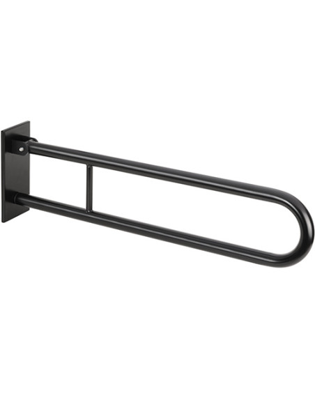 HELP: Folding grab bar in U shape 813 mm, black, with cover HELP: Folding grab bar in U shape 813 mm, black, with cover