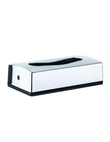 Paper tissue dispenser, plastic, chrome