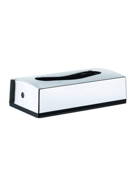 Paper tissue dispenser, plastic, chrome