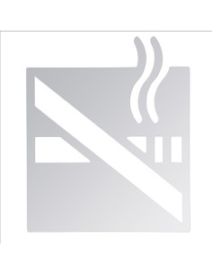 Pictogram - No smoking, square, polished