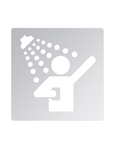Pictogram - Shower, square, polished Pictogram - Shower, square, polished