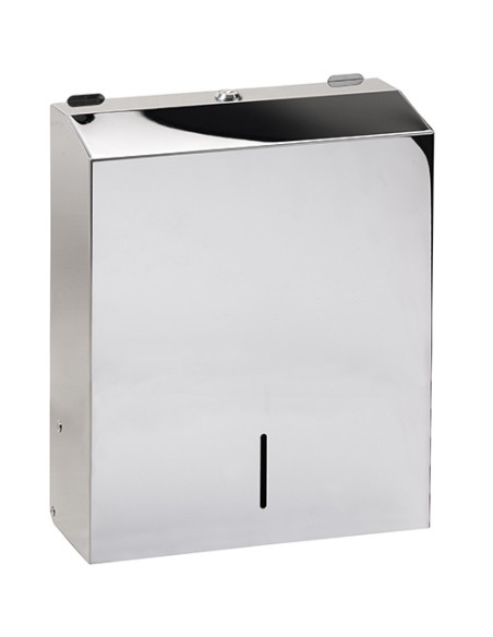 Paper towel dispenser, 370 mm, stainless steel, polished