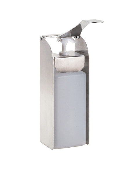 Lever soap dispenser 1000 ml, stainless steel/plastic, matt Lever soap dispenser 1000 ml, stainless steel/plastic, matt