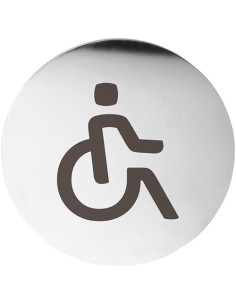 HOME: Pictogram – Disabled toilet, circle, polished