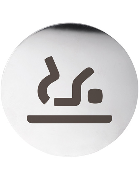 HOME: Pictogram – Baby changing room, circle, polished HOME: Pictogram – Baby changing room, circle, polished