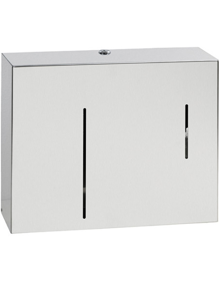 Paper towel dispenser with soap dispenser, stainless steel, matt Paper towel dispenser with soap dispenser, stainless steel, matt