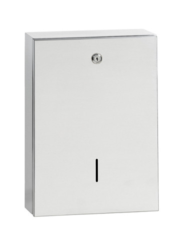 Paper towel dispenser, stainless steel, matt