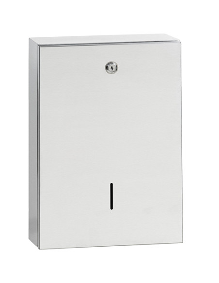 Paper towel dispenser, stainless steel, matt