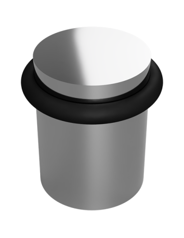 Door stop on the floor, stainless steel, polished