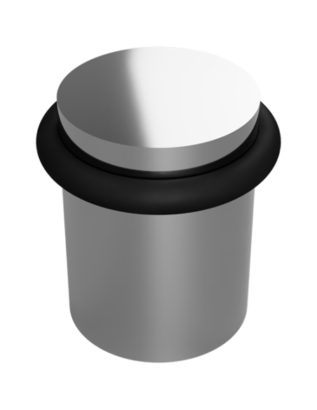 Door stop on the floor, stainless steel, polished