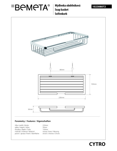 CYTRO: Shower shelf
