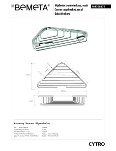 CYTRO: Corner shower shelf 2