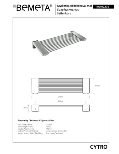 CYTRO: Shower shelf