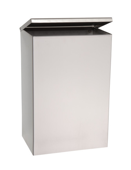 Wall mounted waste bin, 6 l, stainless steel, matt