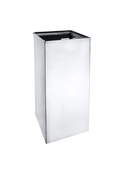 Wall mounted waste bin, 45 l, stainless steel, matt Wall mounted waste bin, 45 l, stainless steel, matt