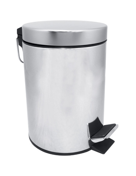 Waste bin, 5 l, stainless steel, polished