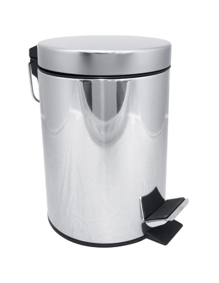 Waste bin, 3 l, stainless steel, polished Waste bin, 3 l, stainless steel, polished