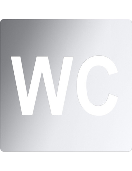 Pictogram - WC, square, polished Pictogram - WC, square, polished