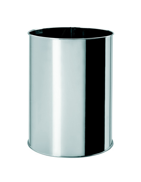 Waste bin, 9 l, stainless steel, polished Waste bin, 9 l, stainless steel, polished