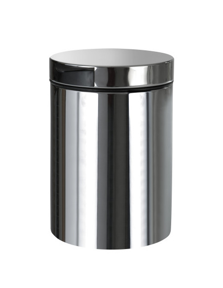 Wall mounted waste bin, 3 l, stainless steel, polished Wall mounted waste bin, 3 l, stainless steel, polished