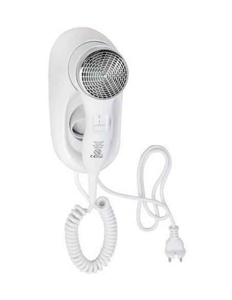 Hair dryer with holder, white