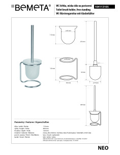 NEO: Toilet brush holder free standing 2