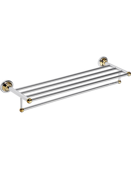 RETRO gold/chrome: Towel holder with rail, 605 mm RETRO gold/chrome: Towel holder with rail, 605 mm
