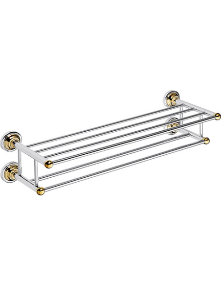 RETRO gold/chrom: Towel rack with rail, 605 mm RETRO gold/chrom: Towel rack with rail, 605 mm