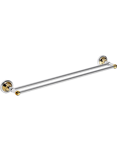 RETRO gold/chrome: Double towel holder, 600 mm RETRO gold/chrome: Double towel holder, 600 mm