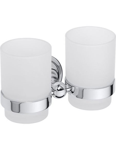 RETRO chrome: Double toothbrush holder
