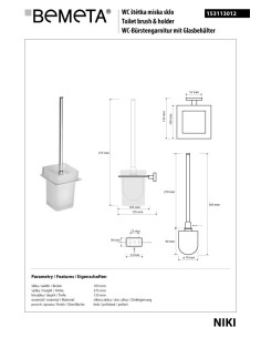 NIKI: Wall mounted toilet brush holder 2