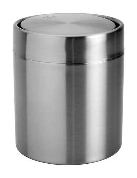 Waste bin, 1,5 l, stainless steel, matt