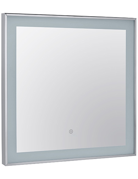 Mirror with LED lighting frame 600 x 600 mm, touch sensor