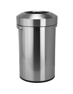 Waste bin, 90 l, stainless steel, matt