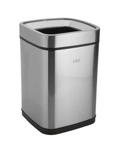 Waste bin, 9 l, stainless steel, matt