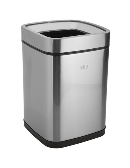 Waste bin, 9 l, stainless steel, matt