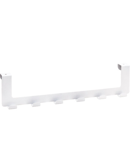 WHITE: Hanger for door, 6 hooks