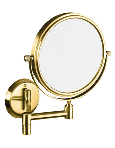 RETRO gold: Double-sided cosmetic mirror, ø 140 mm