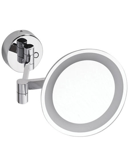 Cosmetic mirror with LED lighting, ø 210 mm
