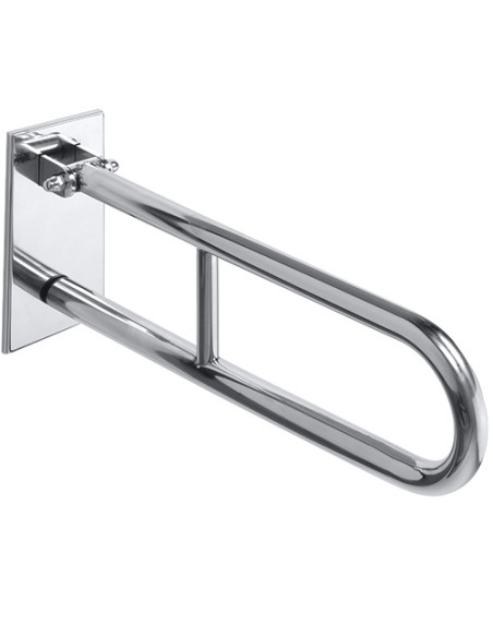 HELP: Folding grab bar in U shape 600 mm, stainless steel, polished, with cover