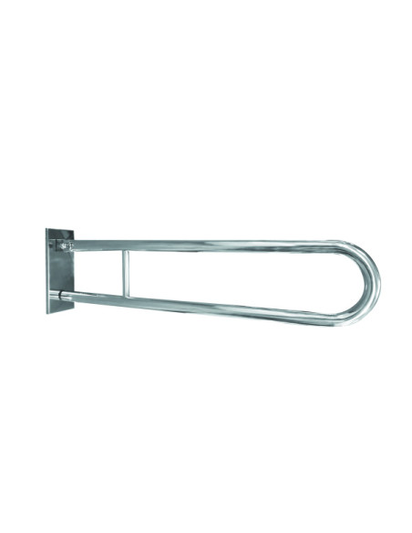 HELP: Folding grab bar in U shape 850 mm, Edelstahl, polished, with cover
