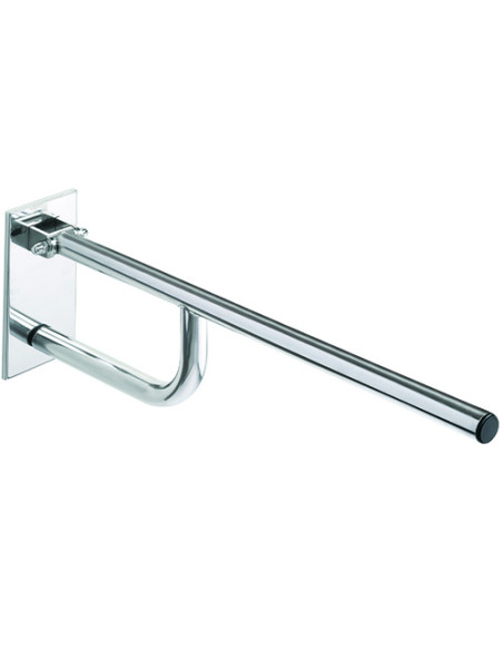 HELP: Folding grab bar 760 mm, stainless steel, polished, with cover HELP: Folding grab bar 760 mm, stainless steel, polished, with cover