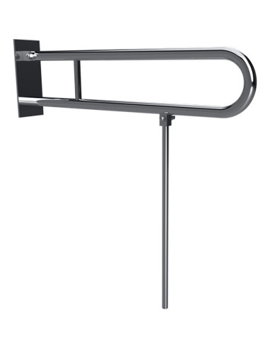 HELP: Folding grab bar in U shape 813 mm, stainless steel, polished, with cover