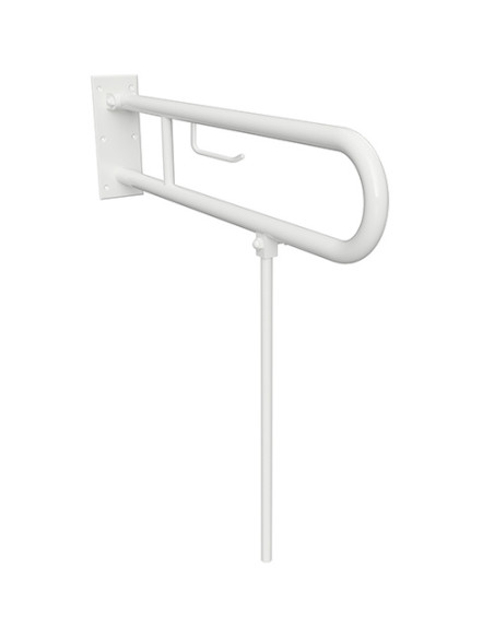 HELP: Folding grab bar in U shape with TP holder 750 mm, white, without cover HELP: Folding grab bar in U shape with TP holder 750 mm, white, without cover