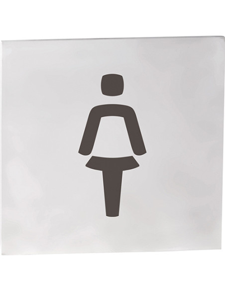 HOME: Pictogram – Ladies\' toilet, square, matt HOME: Pictogram – Ladies\' toilet, square, matt