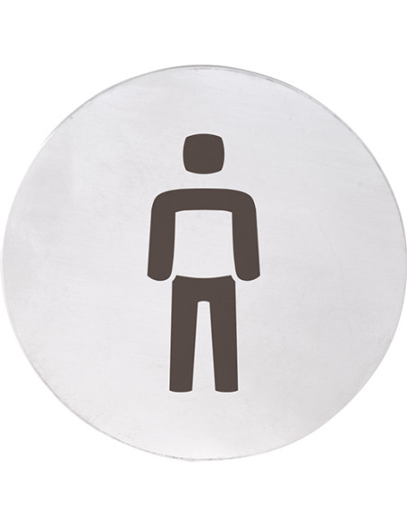 HOME: Pictogram - Men\'s toilet, circle, matt HOME: Pictogram - Men\'s toilet, circle, matt