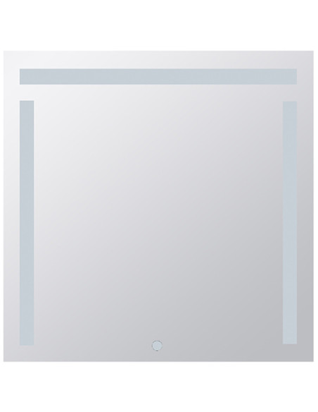 Mirror with LED lighting 800 × 800 mm, touch sensor